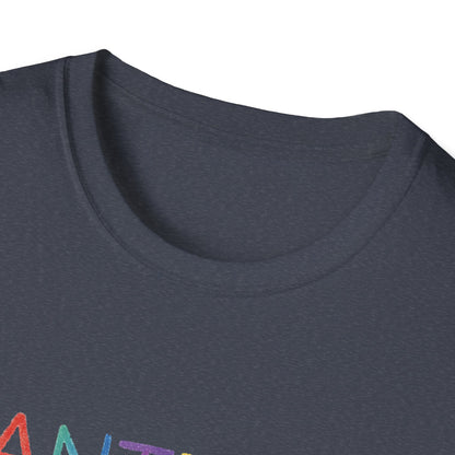 Unisex Softstyle T-Shirt with ANTIFA Drawing Design, Activist Apparel, Casual Wear, Graphic Tee, Protest Clothing, Hipster Fashion